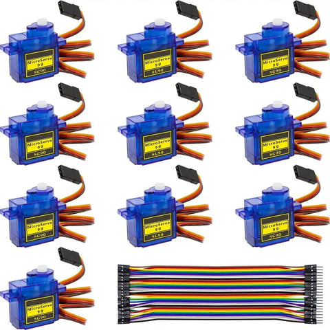 10 Pack SG90 9G Micro Servo Motors For RC Toys And Arduino Projects Perfect For Mini Helicopters Airplanes Boats Robotic Arms
