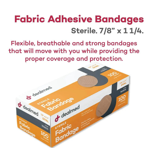 Must-Have Flexible Fabric Oval Adhesive Bandages With Nonstick Pad For Everyday First Aid, 100 Count, Latex Free, Breathable Wound Care