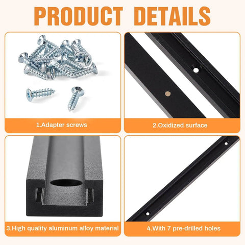 8 Pack 48 Inch Double Cut Profile Universal T Track With Predrilled Mounting Holes Pro Grade Aluminum T Track product details