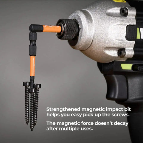Impact Hex Bit Set 3/16 Inch 10 Piece With 1/4 Inch Hex Shank 2 Inch Long S2 Steel CNC Machined Tips Magnetic attached to drill