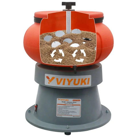 18 Lbs Vibratory Tumbler Polishing Machine For Metal Parts With Walnut Shell Media Super Easy To Use Rust Removal Smooth Finish