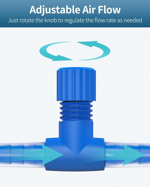 Super Handy Affordable Aquarium Air Control Valves Pawfly For 3/16 In ID Airline Tubing Single Way Flow Regulators close-up