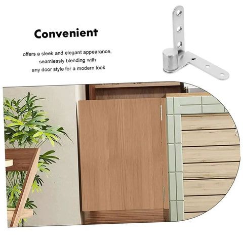 Hidden Door Pivot Hinges Stainless Steel 1 Pair Concealed Hinges for Secret Bookcase Doors auto close mechanism, installed view