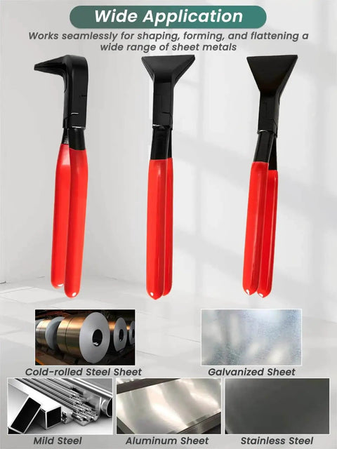 3 Piece Hand Seamers Sheet Metal Tools With Straight Jaw 45 Degree Jaw And 90 Degree Jaw For Pro Grade Metal Bending Pliers Set