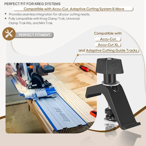 Replacement Track Clamps Kit For Clamp Trak Accu Cut Adaptive Cutting System Mini Trak And Universal Trak Kits for woodworking