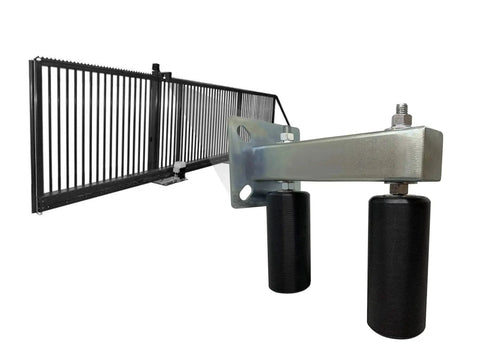 Adjustable Slide Gate Guide Rollers With Upper Bolted Bracket Mount 6 Inch Black UHMW Nylon Ball Bearing Guiders for gates