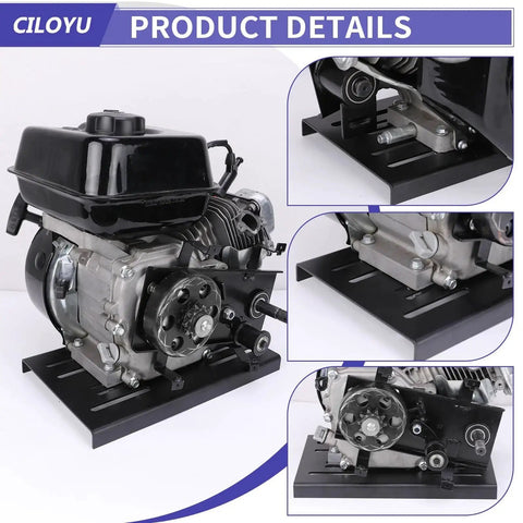 Beefy Universal Engine Mounting Plate Replacement for Predator 212cc to 97cc engines showing thick steel base and compatibility