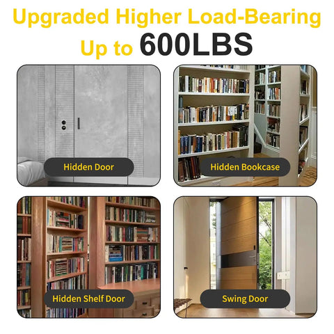 Heavy Duty Hidden Door Hinge With 600Lb Load Bearing And 360 Degree Pivot example on hidden doors and bookcases