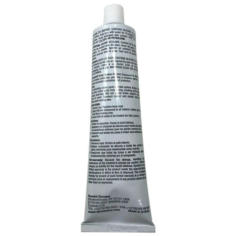 Dynatex Brake System Silicone Lubricant Compound 5.3 Oz Tube For Auto And Marine Use Pro Grade Formula Prevents Squeaks And Wear