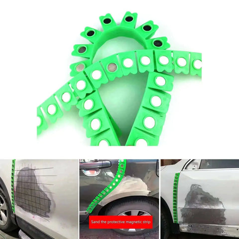 Flex Edge Guard Protective Strip on car, showing flexible curved design for sanding and polishing during bodywork prevent scratches