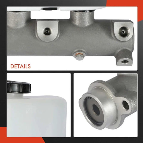Brake Master Cylinder With Reservoir And Cap For Ford Excursion 2000 2005 And F Series Super Duty Trucks Including F250 F350 F450 F550 1999 2004 Plus F53 1999 2000 2014 Replacement OE F81Z2140EA M390530 3C3Z2140AB Built For Rugged Ford Trucks product details showing metal cylinder body and reservoir cap
