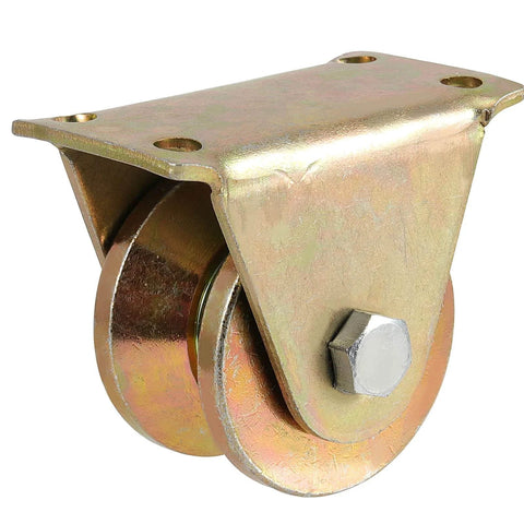 Heavy Duty 2 Inch V Groove Wheel Gate Caster For Sliding Gates Built To Haul Up To 660 Lb Capacity Rigid Roller