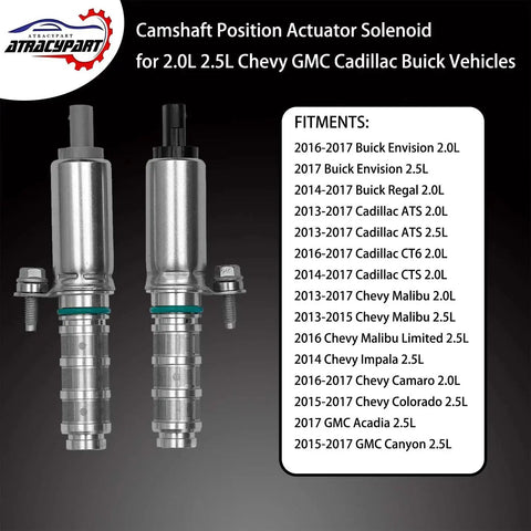 Camshaft Position Actuator VVT Solenoid For 2.0L And 2.5L Chevy Malibu Impala Colorado Cadillac ATS GMC Canyon Buick Envision And More