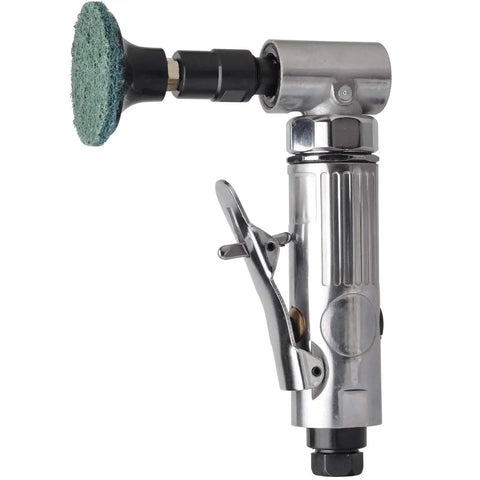 1/4 Inch Angle Air Die Grinder Kit With 22 Piece 2 Inch Roll Lock Sanding Discs Pro Grade Polished Color Finish 90 Degree Head