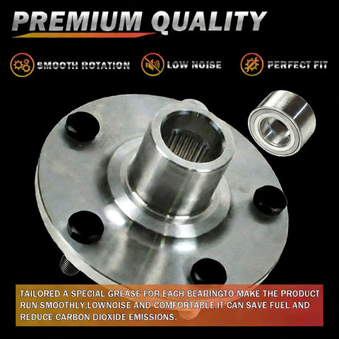 Front Wheel Bearing Hub Assembly 5 Lug Fit For Lexus ES330 ES350 Toyota Avalon Camry Venza Sienna Solara Highlander 510063 Replacement Drop In Ready To Install shown in premium metal with five lugs.