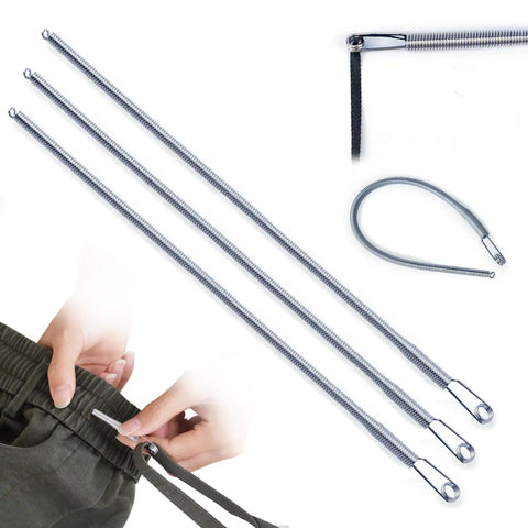 3 Piece Set For Hoodies And Pants Clip Replacements Effortlessly Thread Ropes And Elastic Cords With Durable Metal Spring