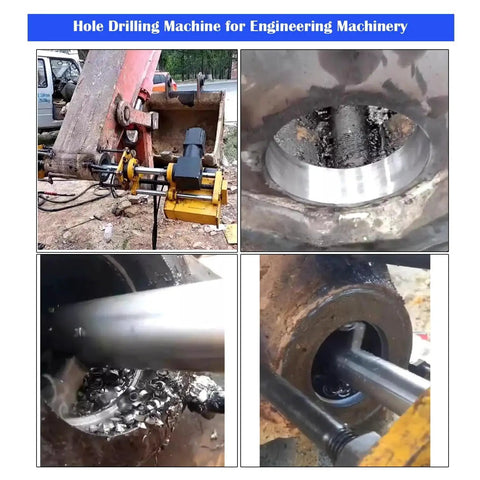 Portable 110V Line Boring Machine For Heavy Machinery And Excavator Repair With A Four Point Nine Foot High Strength Alloy Boring Bar