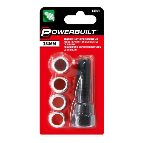 14mm Spark Plug Thread Repair Kit For Aluminum Cylinder Heads With Rethread Tap And Four Inserts in packaging