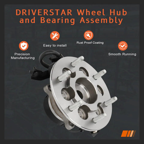 Front Driver Left Wheel Hub and Bearing Assembly For Direct-Fit 2WD Chevrolet Colorado 2004-2008, GMC Canyon 2004-2008