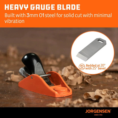 Mini Wood Planer for Woodworking Pro Grade Hand Plane for Trimming and Finishing, Small Block Plane with Ductile Iron Body