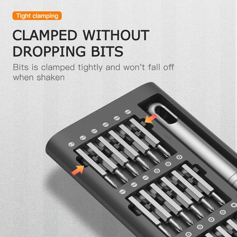 51 In 1 Mini Precision Screwdriver Set Portable Magnetic Go-To Repair Kit with tight clamping S2 steel bits in case