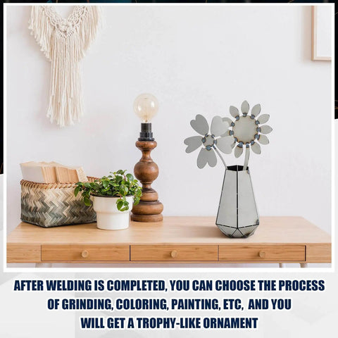 Valentine's Day Welding Kit For Beginners DIY Vase And Two Flower Project With 304 Stainless Steel Plate TIG And MIG Practice Starter Set