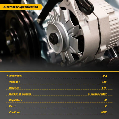 Drop In High Output Alternator For Hyundai Elantra 2011 Through 2017 And Kia Forte Forte5 Forte Koup Soul 2012 Through 2016 1.8L 2.0L L4 close-up