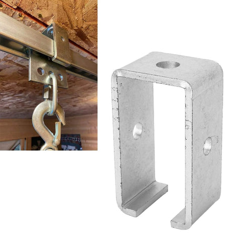 Heavy Duty Trolley Track Hanger Bracket For Sliding Doors And Wardrobes, Stainless Steel Intermediate Support, Industrial Pulleys shown in use