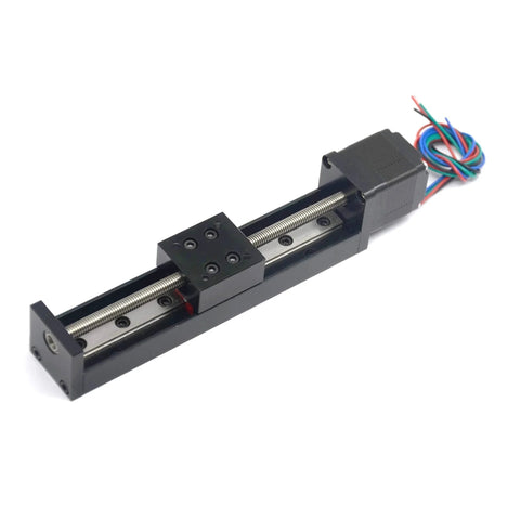100mm Travel Mini Linear Rail Guide With Lead Screw T6x1 And NEMA11 Stepper Motor For DIY CNC Router X Y Z Linear Stage Actuator