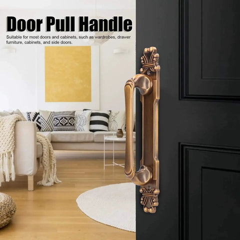 European Antique Zinc Alloy Door Handle For Cabinets And Drawers Wardrobes And Furniture Hardware Fitting With Mounting Screws on door
