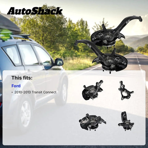 Front Steering Knuckle And Wheel Bearing Hub Assembly Left Replacement For 2010 Through 2013 Ford Transit Connect