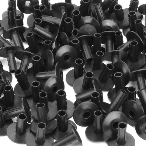 Skywalker single feed-through cable bushings, black plastic, 100 pieces