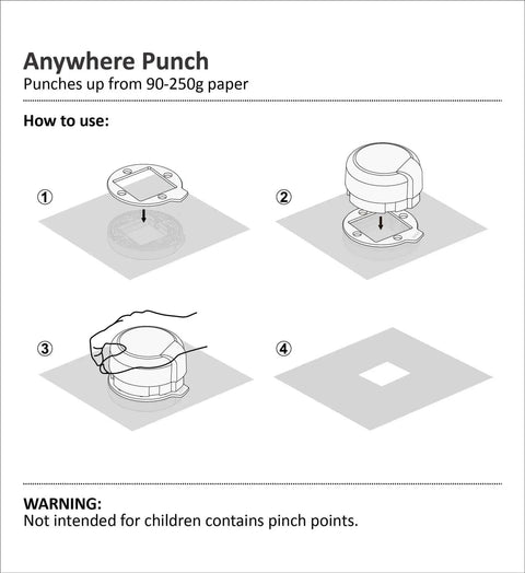 Instructions for using 2-Inch Circle Magnetic Punch For Paper Crafting And Scrapbooking Create No-Fuss Window Cuts For Cards