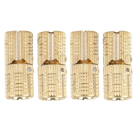 Pack of 4 Hidden Barrel Hinge For Jewelry Box And Cabinet Brass Concealed Hinges With 180 Degree Opening Copper Finish 0.8 By 1.8 Cm