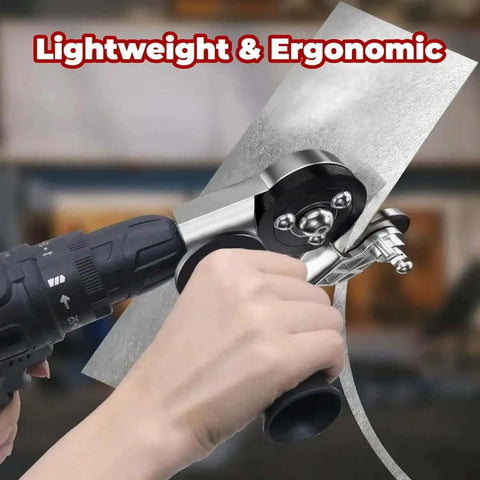 Turn Any Drill Into A Beast Of A Precision Sheet Metal Cutter With A High Efficiency Nibbler Attachment cutting sheet metal