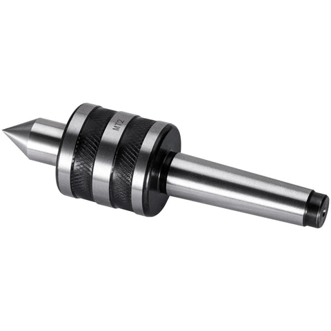 MT2 Live Center For Lathe And CNC Milling, Precision Rotary Live Center With 2MT Shank, 60 Degree Point, front view.