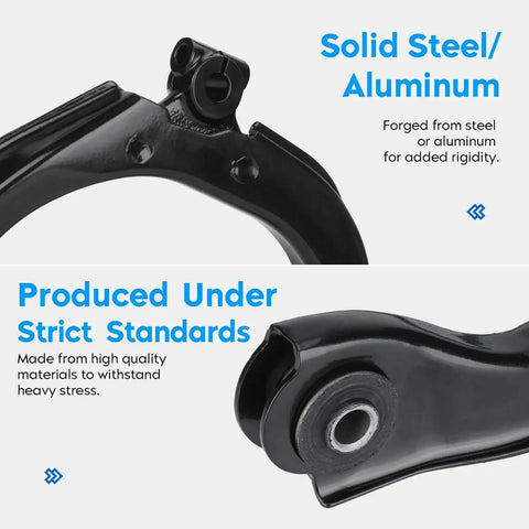 Beefy Front Upper Control Arms With Ball Joints Kit For 02-09 Chevy Trailblazer, GMC Envoy, solid steel aluminum parts