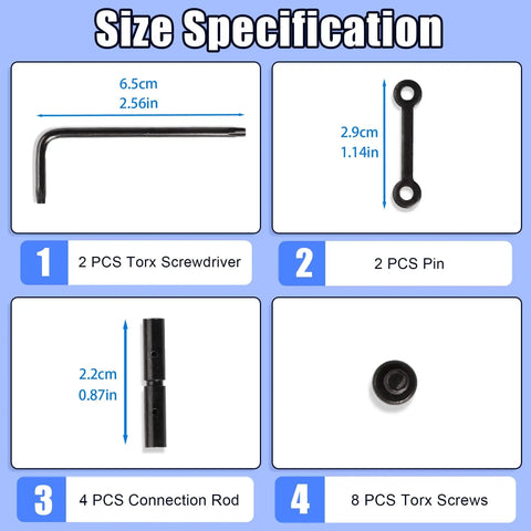2 Pack Anti Slip Alignment Pins For Industrial Machinery And Motorcycle Engines Built To Last With Heavy Duty Steel Corrosion Resistant Includes Screws Fixing Posts Figure Eight Holders And Wrenches For Quick Easy Locking And Precise Positioning size specifications.