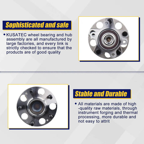 Rear Wheel Hub And Bearing Assembly 512257 2 Pack Set Compatible With Honda Civic DX GX LX 2006 2011 With ABS 5 Lug