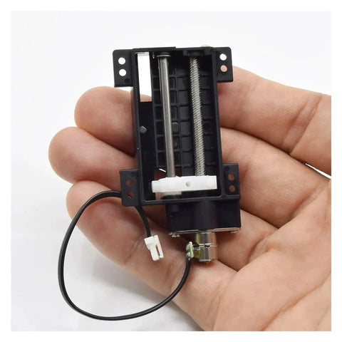 30mm Stroke Linear Actuator With 2 Phase 4 Wire Planetary Gear Stepper Motor shown in hand for size reference