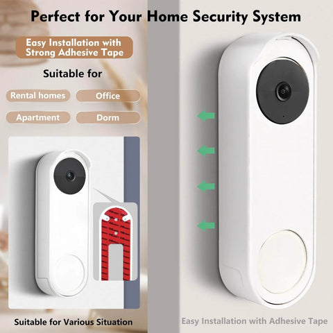 No Drill Anti Theft Doorbell Mount For Google Nest Doorbell Battery Easy Wall Mount For Apartments And Renters No Tools Needed