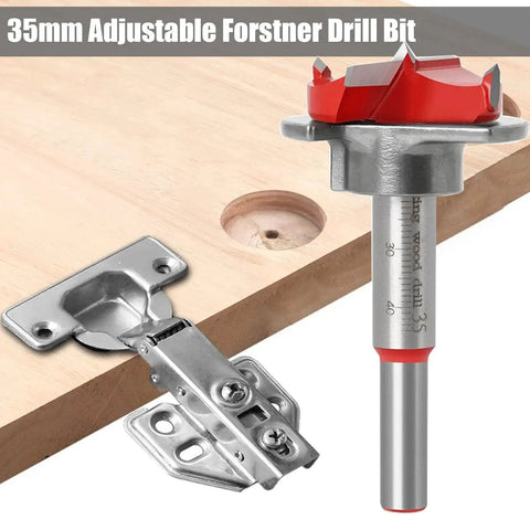 Concealed 35mm Hinge Jig Kit With Adjustable Depth Carbide Forstner Drill Bit For Hinge Boring Hole Saw Cutter For Door Hinges Drilling Guide