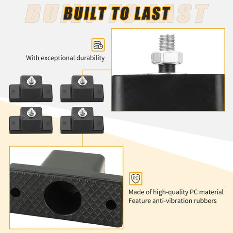 Four Pack Rubber Vibration Isolator Mounting Brackets For Outdoor Air Conditioners And Mini Split Condenser Units Anti Vibration Mounts For Stable Installation And Noise Reduction Durable PC Material visible