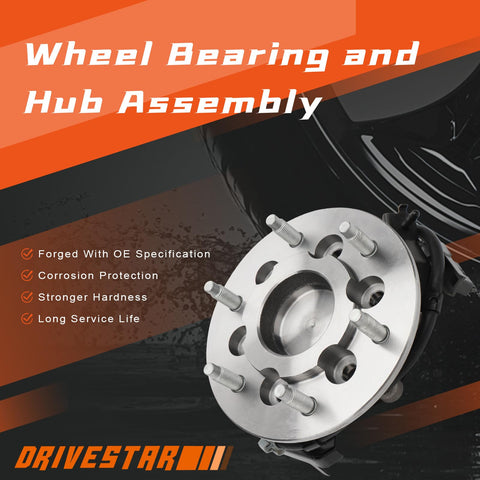 Front Driver Side Wheel Hub And Bearing Assembly Fits Chevy Colorado GMC Canyon Isuzu I290 I370 I280 6 Lug ABS 2WD