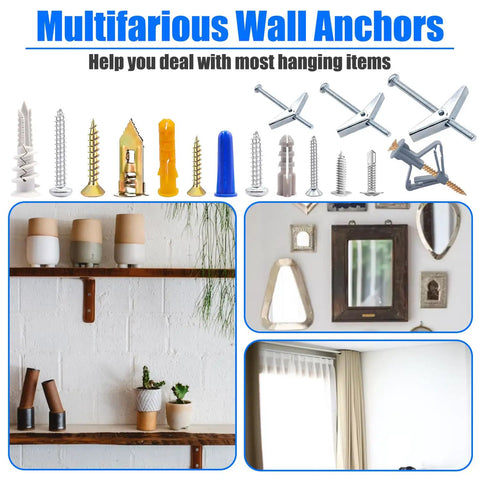 336 Piece Toggle Bolts Heavy Duty Drywall Anchors And Screws Assortment Kit With 11 Sizes Metal And Plastic Wall Anchors Kit