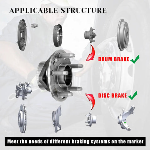 Diagram of Wheel Bearing Hubs Assembly 513288 Front And Rear Fit 2010-2017 Chevy Malibu Impala Equinox 2010-2017 Saab 9-5 Cadillac XTS