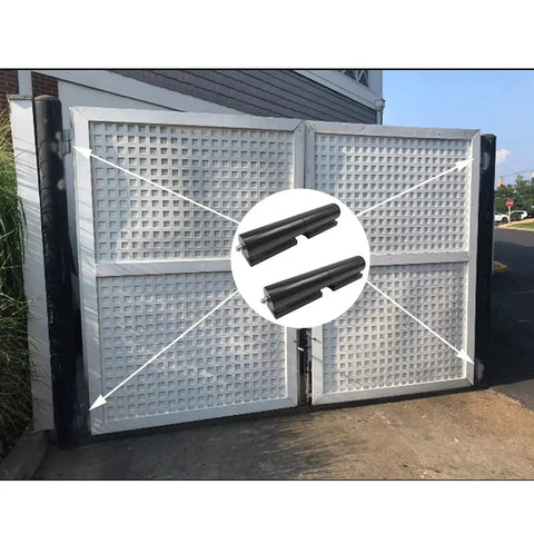 Heavy Duty Steel Barrel Gate Hinges 2 Pack Weld On 7 Inch Black Finish 900 Pound Load Capacity Per Pair For Door Swing Trailer Ramp