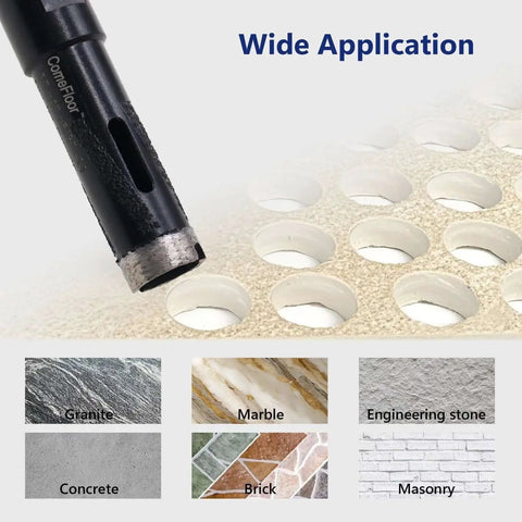 Diamond Core Drill Bit For Hard Stone Concrete Granite Marble 1 Inch Dry Or Wet Use With Laser Welded Turbo Segments 5 8 11 Thread