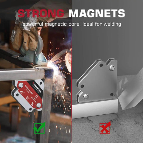Built Tough 25Lb Welding Magnets Set, Two Magnetic Welding Holders With 45 Degree, 90 Degree And 135 Degree Angles For Quick Setup