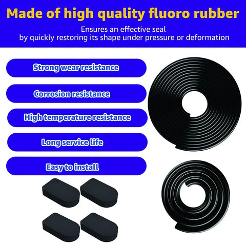 Basement Door Weatherstripping Replacement Kit Compatible With Bilco Doors Includes 1 U Shaped Gasket 1 Bulb Trim Gasket 4 Cap Seal Pads